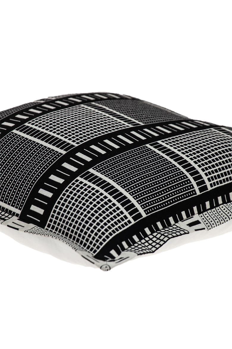 Tamara Transitional Black Throw Pillow, Alternate, color, BLACK