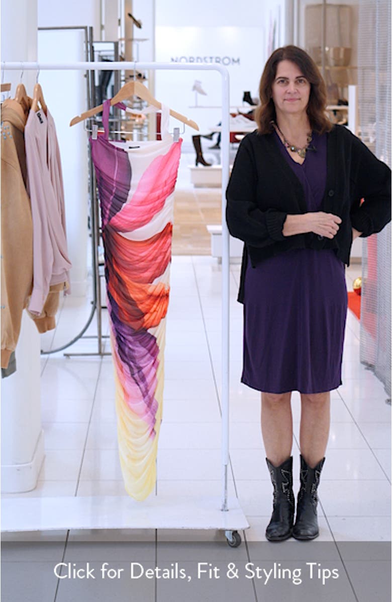 Indina Ruched Mesh Body-Con Maxi Dress, sales video thumbnail