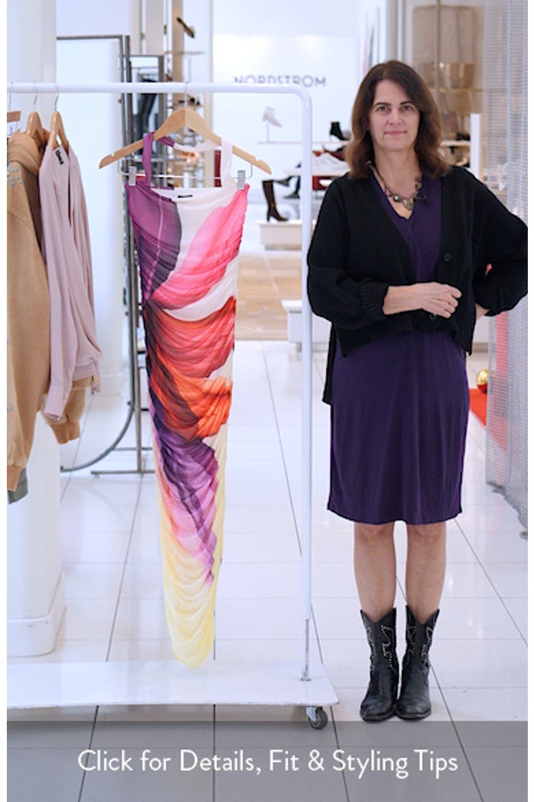 Indina Ruched Mesh Body-Con Maxi Dress video