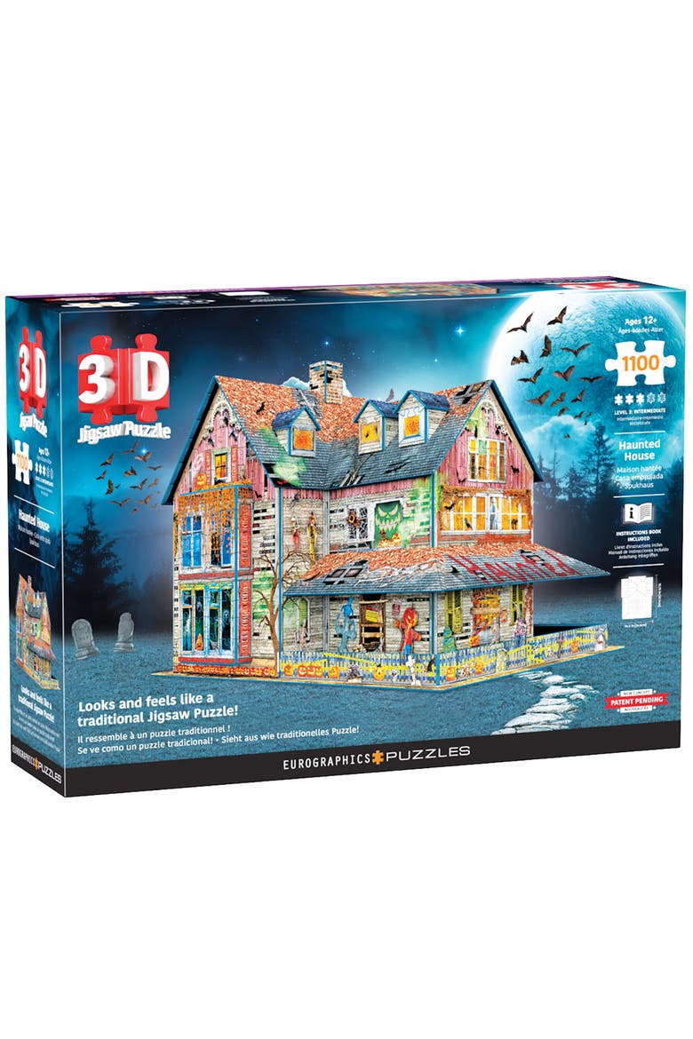 Haunted House 3D Puzzle 1100 Pieces, Main, color, Multicolored