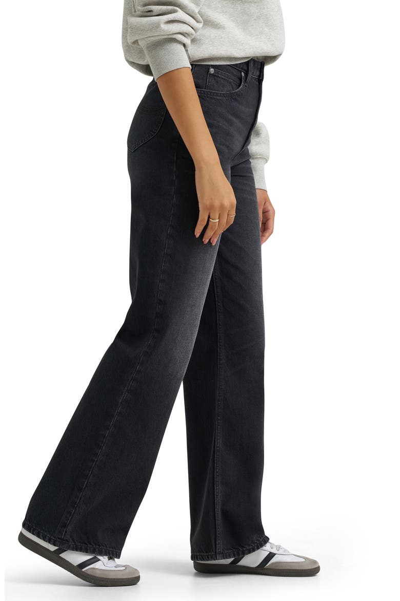 High Waist Retro A-Line Jeans, Alternate, color, GOOSE