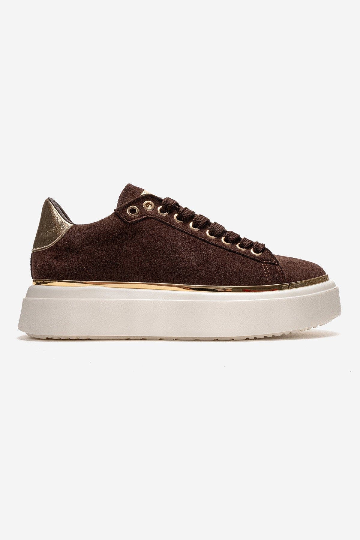 Borena Platform Sneaker, Alternate, color, Brown Suede