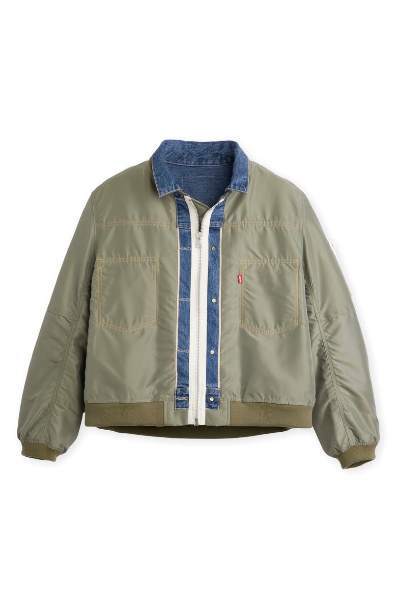 Sacai Gender Inclusive Levi's<sup>®</sup> Denim x Nylon Twill Reversible Jacket, Alternate, color, 