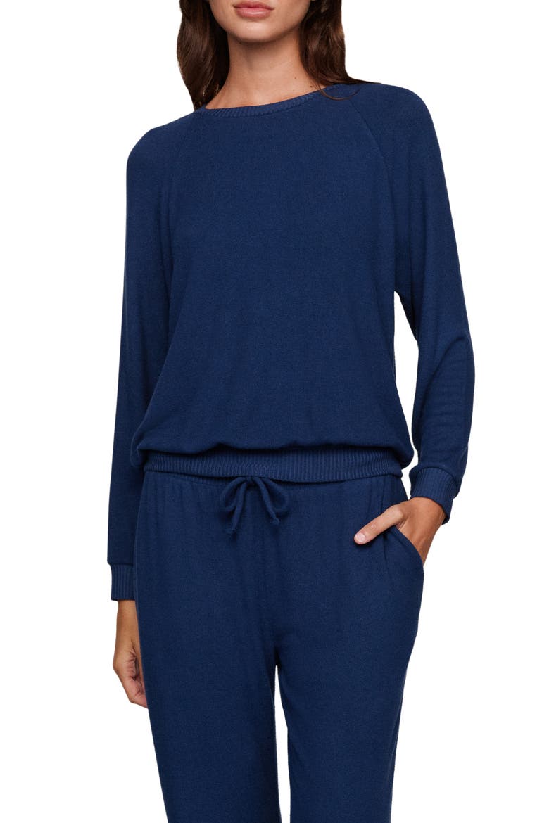 Cozy Time Lounge Pullover, Main, color, NAVY