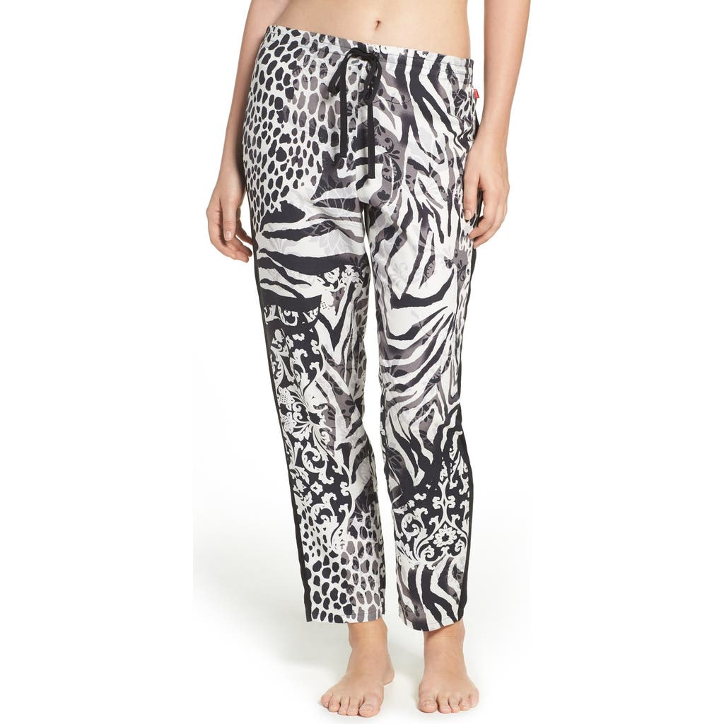 Josie 'edgy Garden' Print Pajama Pants In Black