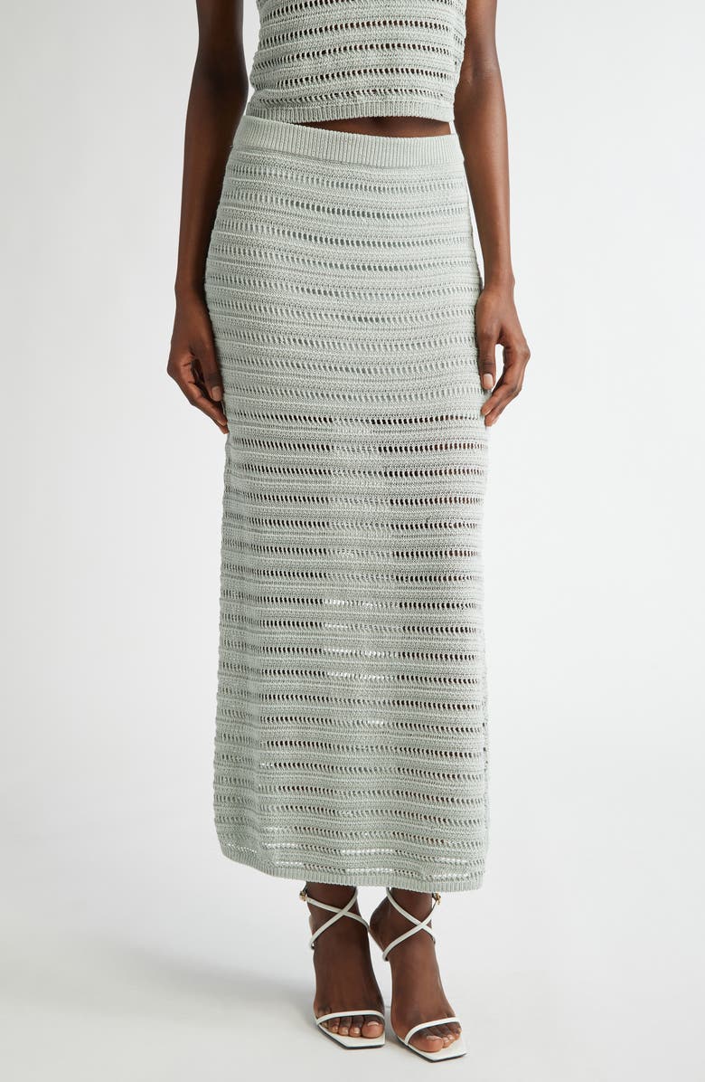 A.L.C. Lana Open Stitch Cotton Blend Maxi Skirt, Main, color, Cascade