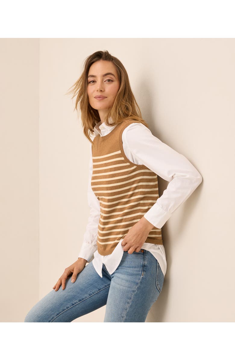Pact Organic Classic Fine Knit Shell, Alternate, color, Del Norte Stripe