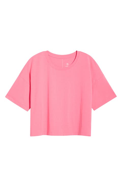 Pima Cotton Boxy Crop T-Shirt
