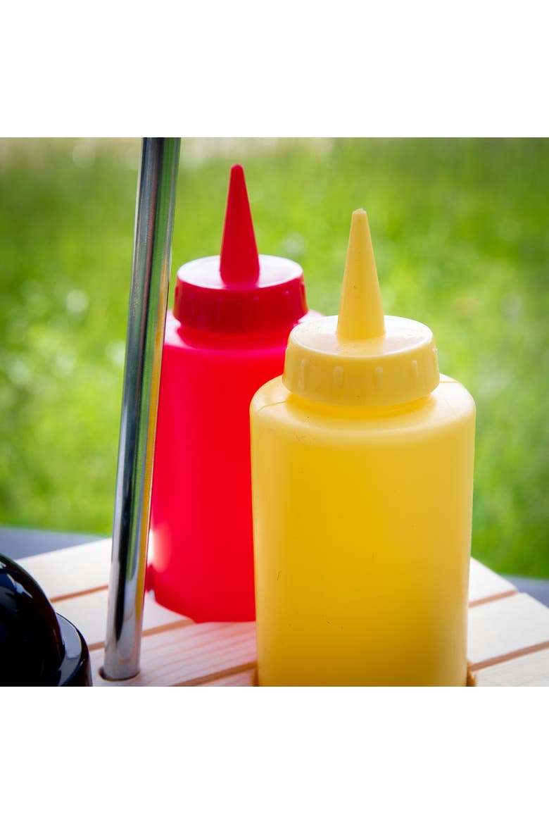 Picnic Condiment Set for Ketchup, Mustard, Salt & Pepper, 6 Piece Set, Alternate, color, Multicolored