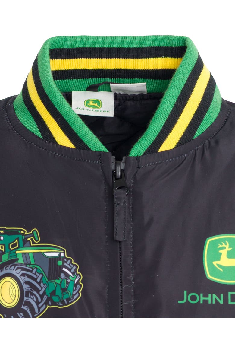 Varsity Bomber Jacket, Alternate, color, Green and Black