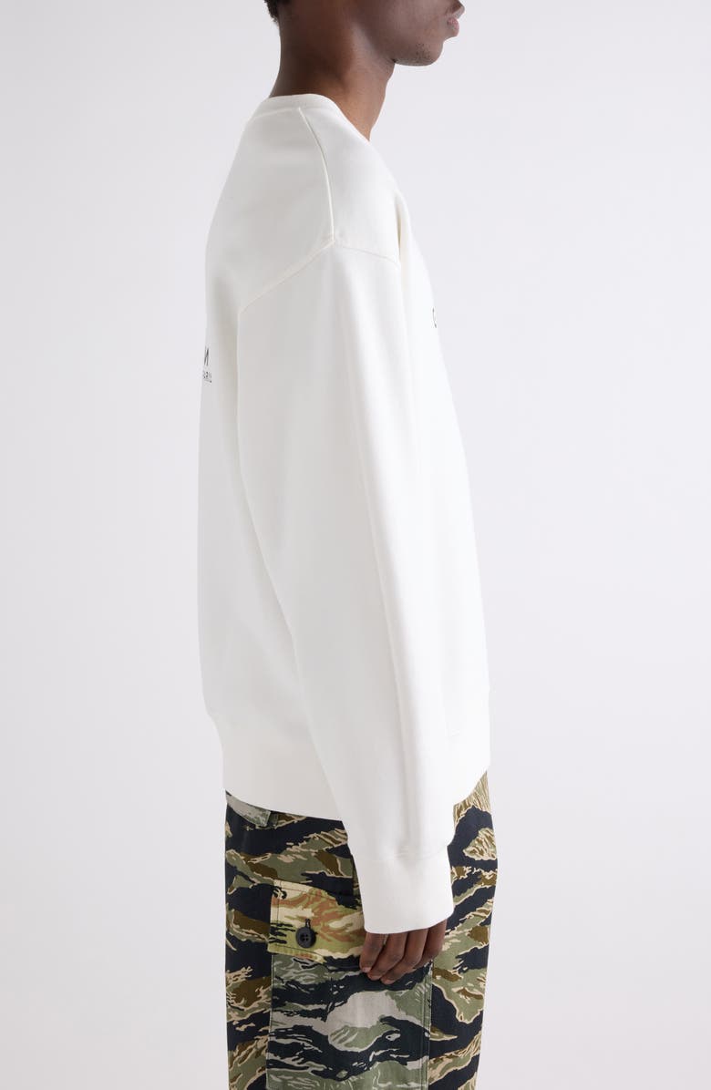 Givenchy Boxy Fit Reverse Logo Graphic Sweatshirt, Alternate, color, Off White