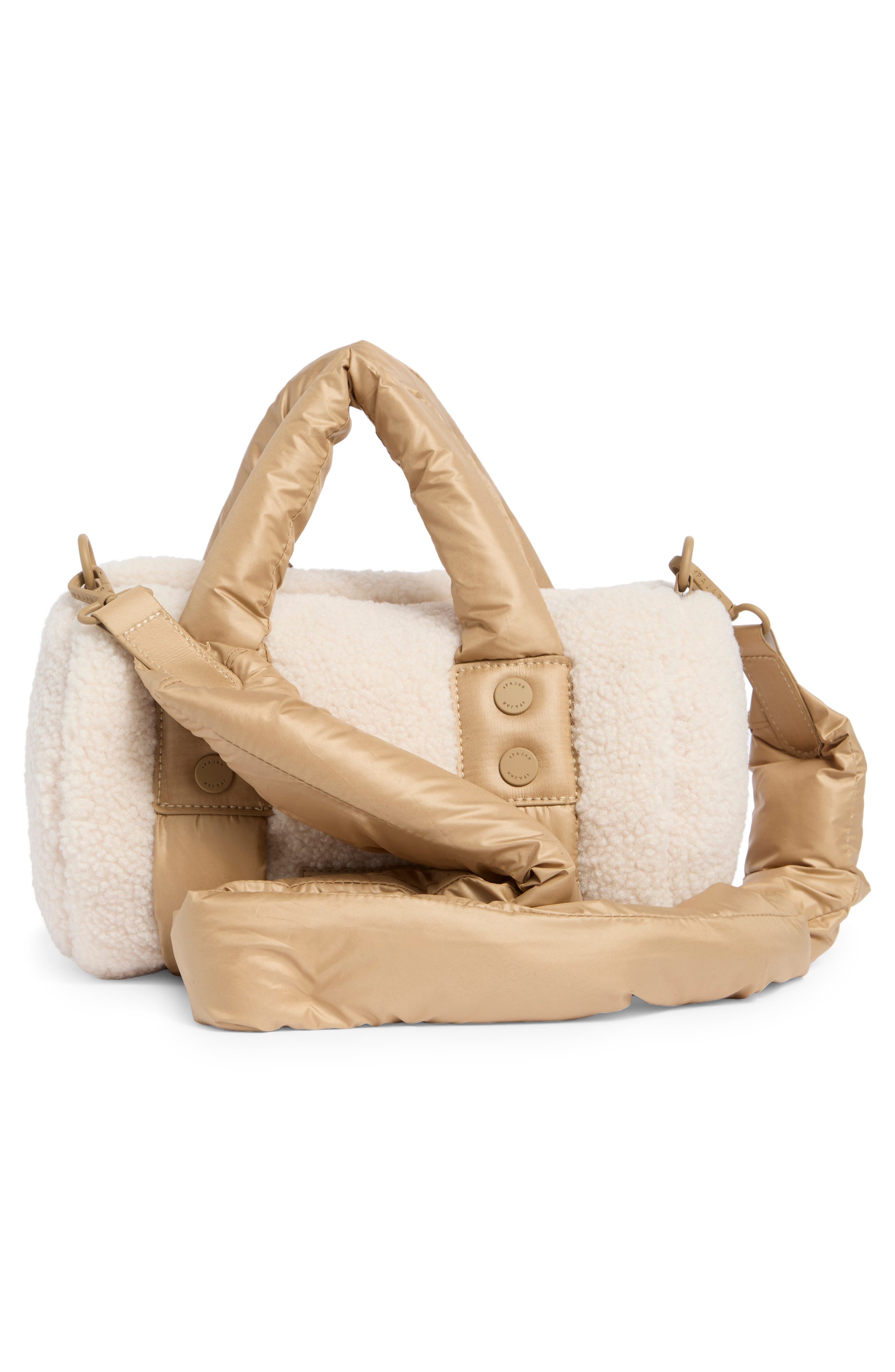Pajar Valentina Fleece Crossbody Bag, Alternate, color, Champagne