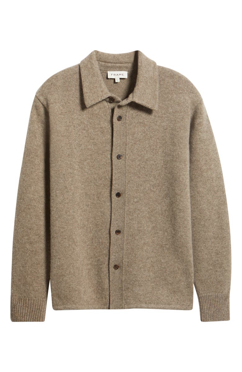 FRAME Yak Hair & Merino Wool Sweater Shirt, Alternate, color, Dark Taupe