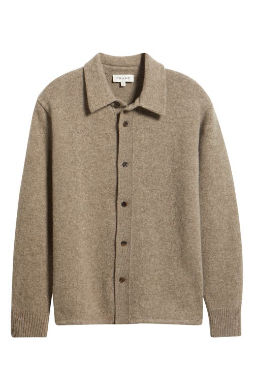 Frame Long Sleeve Shirt Sweater In Neutral
