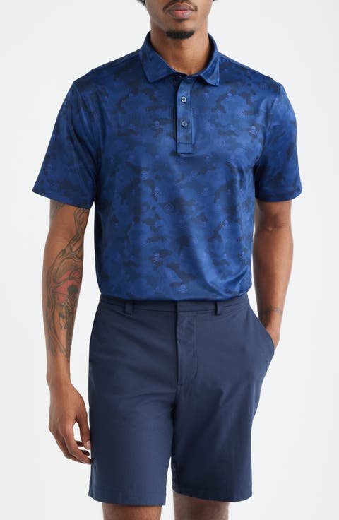 Icon Camo Stretch Tech Jersey Polo Shirt