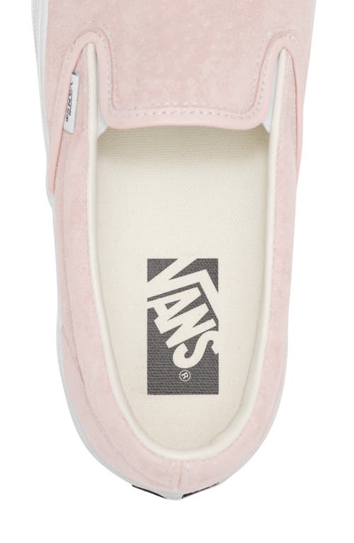 Vans Classic Slip-on Sneaker In Pig Suede Sepia Rose