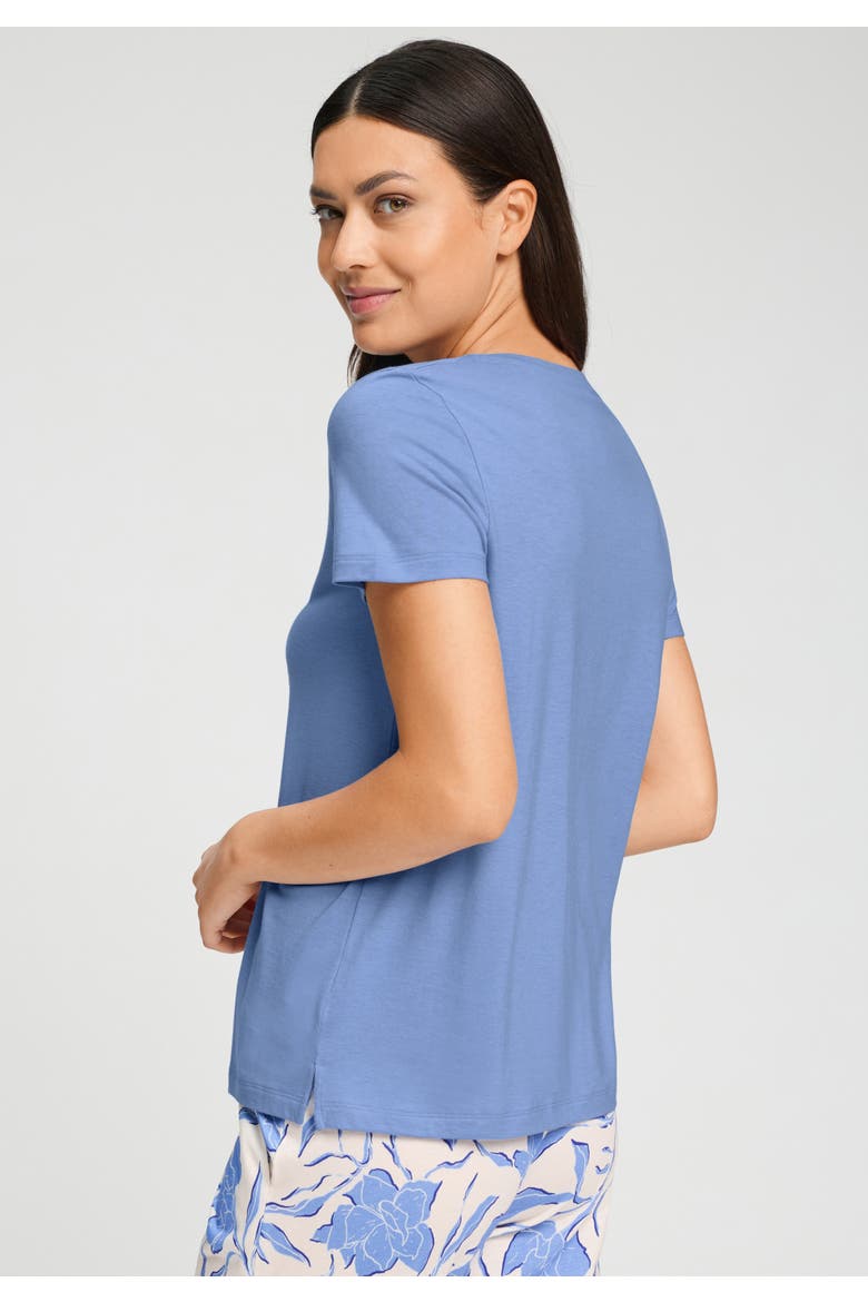 Sleep And Lounge Relaxed V-Neck T-Shirt, Alternate, color, Bluebird