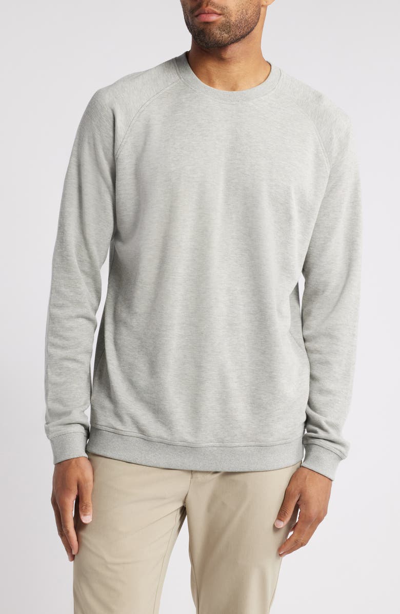 Peter Millar Crown Comfort Crewneck Piqué Sweatshirt, Main, color, 