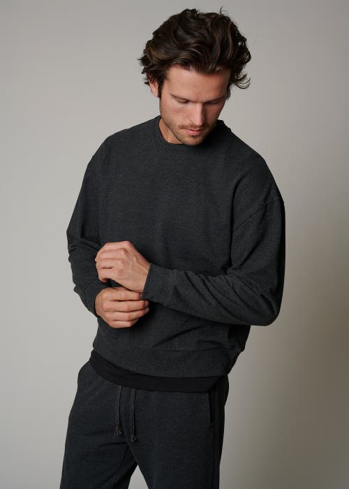 Leisure Lab Cotton Lounge Crewneck In Sediment