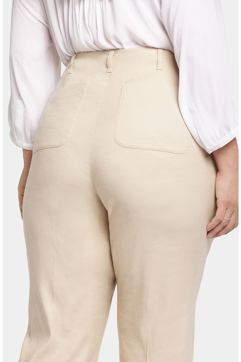 Marilyn Straight Leg Linen Blend Trousers, Alternate, color, FEATHER