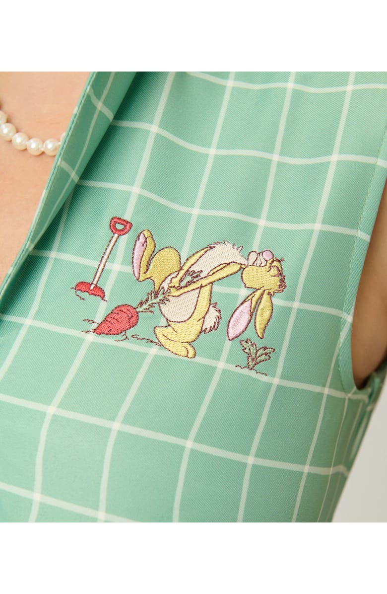 Unique Vintage 1950s Edith Swing Dress, Alternate, color, Mint Plaid