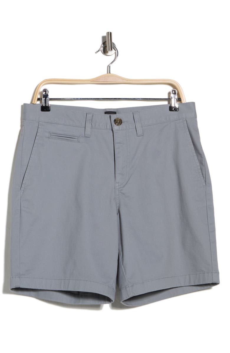 14th & Union Wallin Stretch Twill Chino 8-Inch Shorts, Alternate, color, Grey Monument
