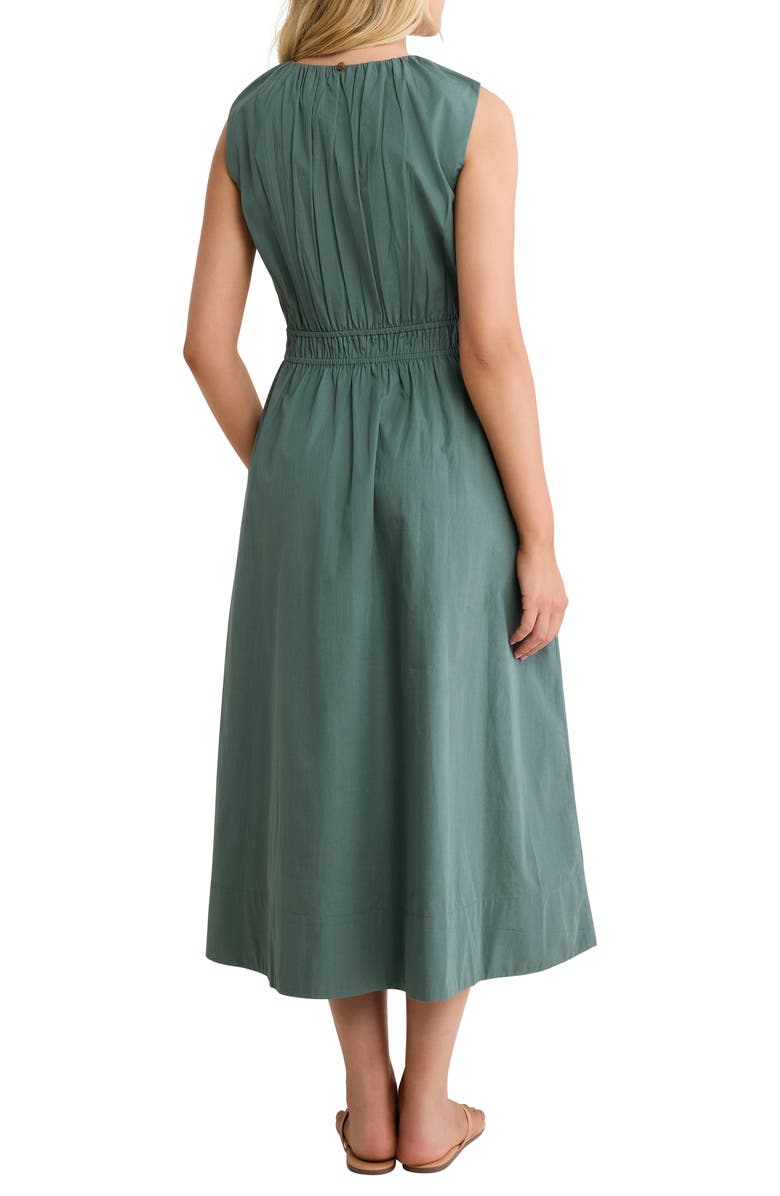 NIC+ZOE Dakota Sleeveless Poplin Maxi Dress, Alternate, color, Palm