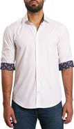 Jared Lang Trim Fit Solid Pima Cotton Button-Up Shirt