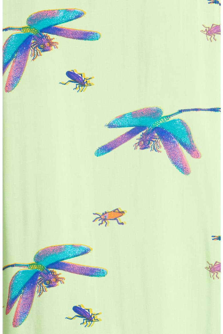 Dragonfly Regular Fit Short Sleeve Button-Up Camp Shirt, Alternate, color, SPIRULINA MULTI