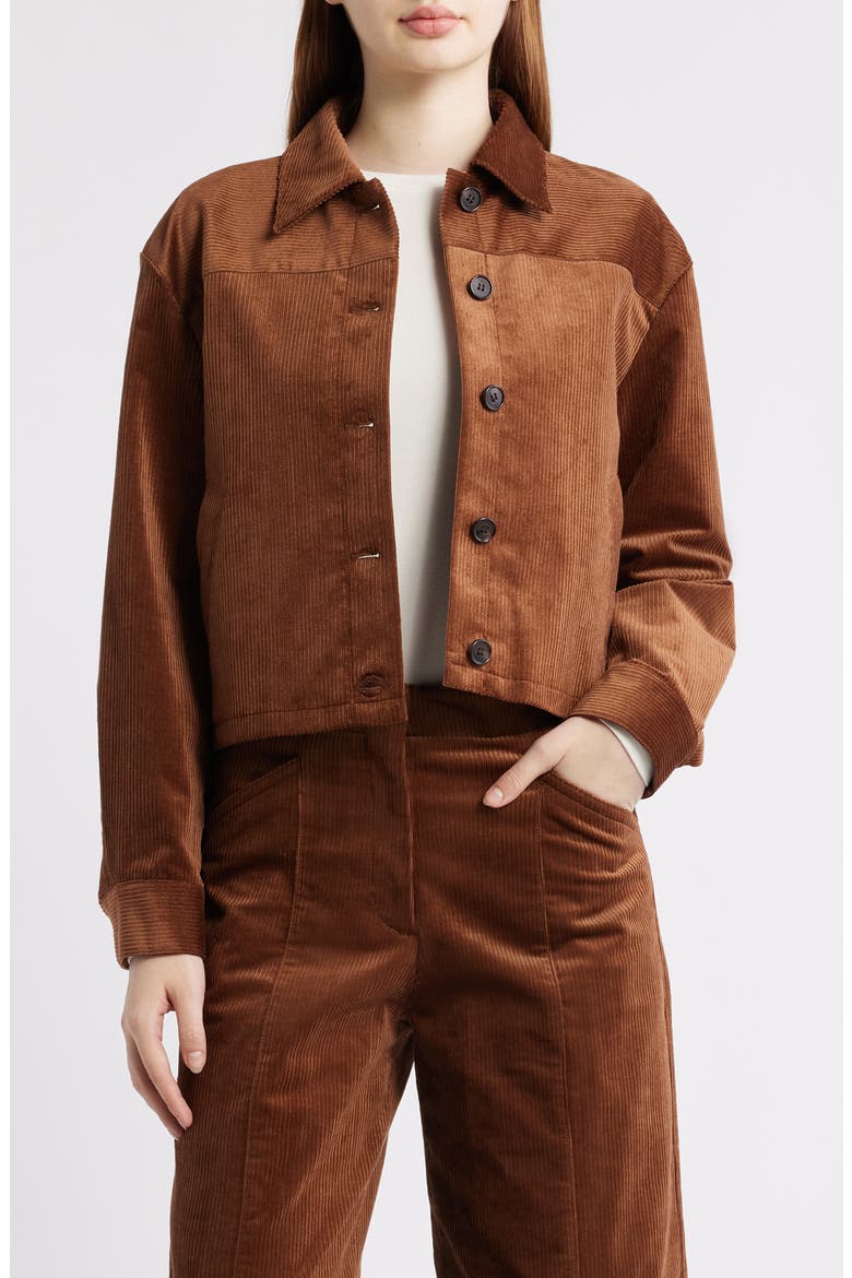 Jones Corduroy Shirt Jacket, Main, color, CARAMEL