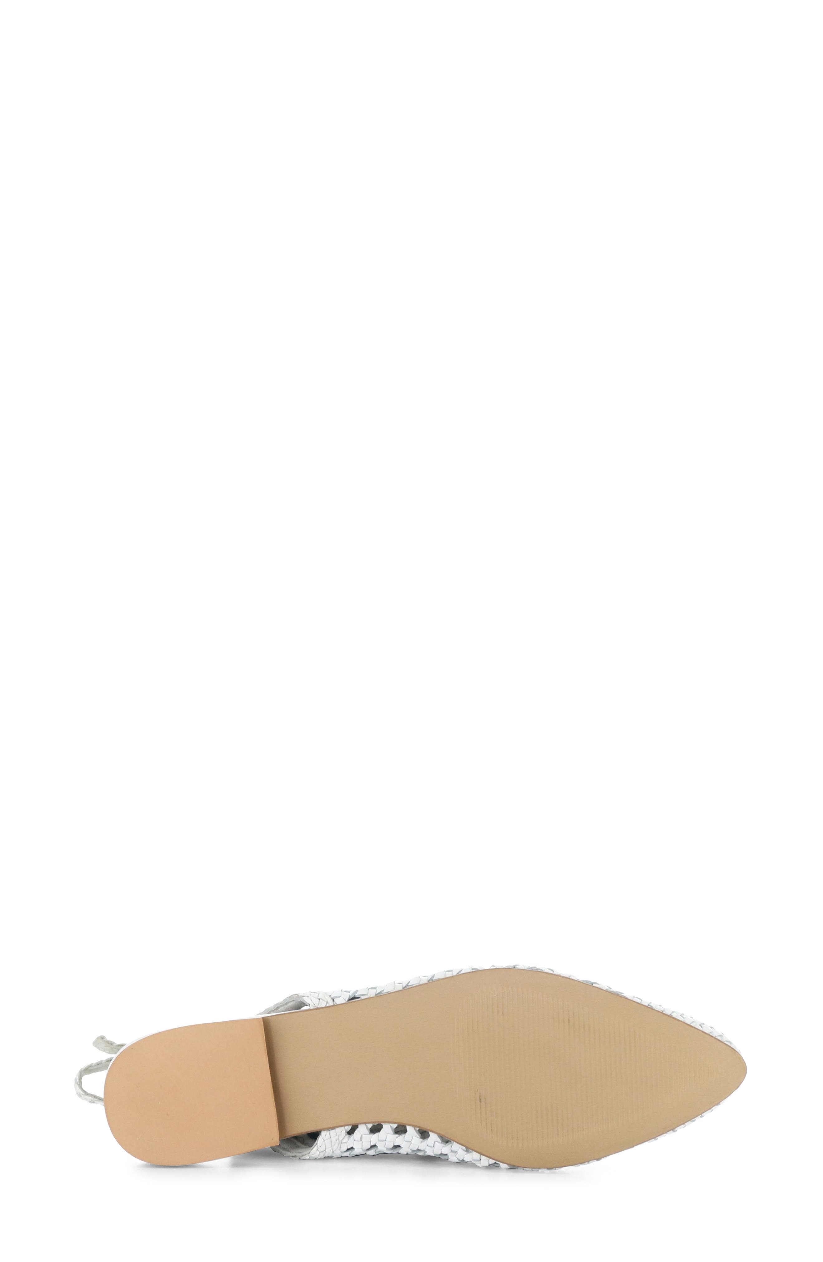 Willow Slingback Cap Toe Flat, Alternate, color, WHITE