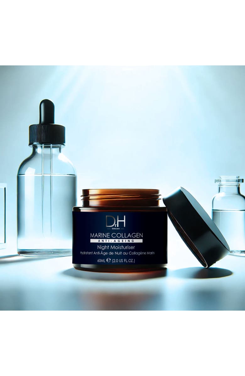 Dr H Marine Collagen Night Moisturiser 60ml x 2 Duo Set, Alternate, color, White