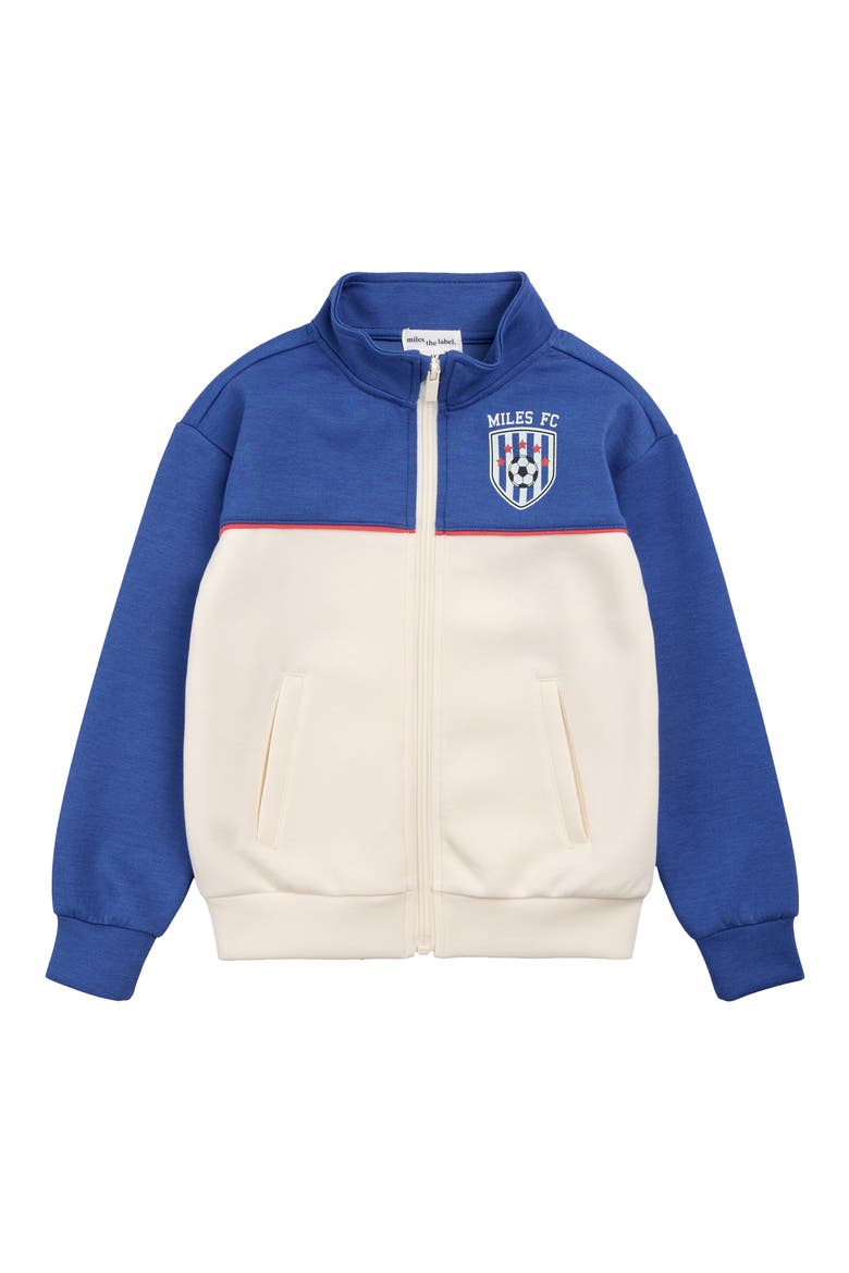 Kids' Zip Front Scuba Knit Sweatshirt, Main, color, ROYAL BLUE