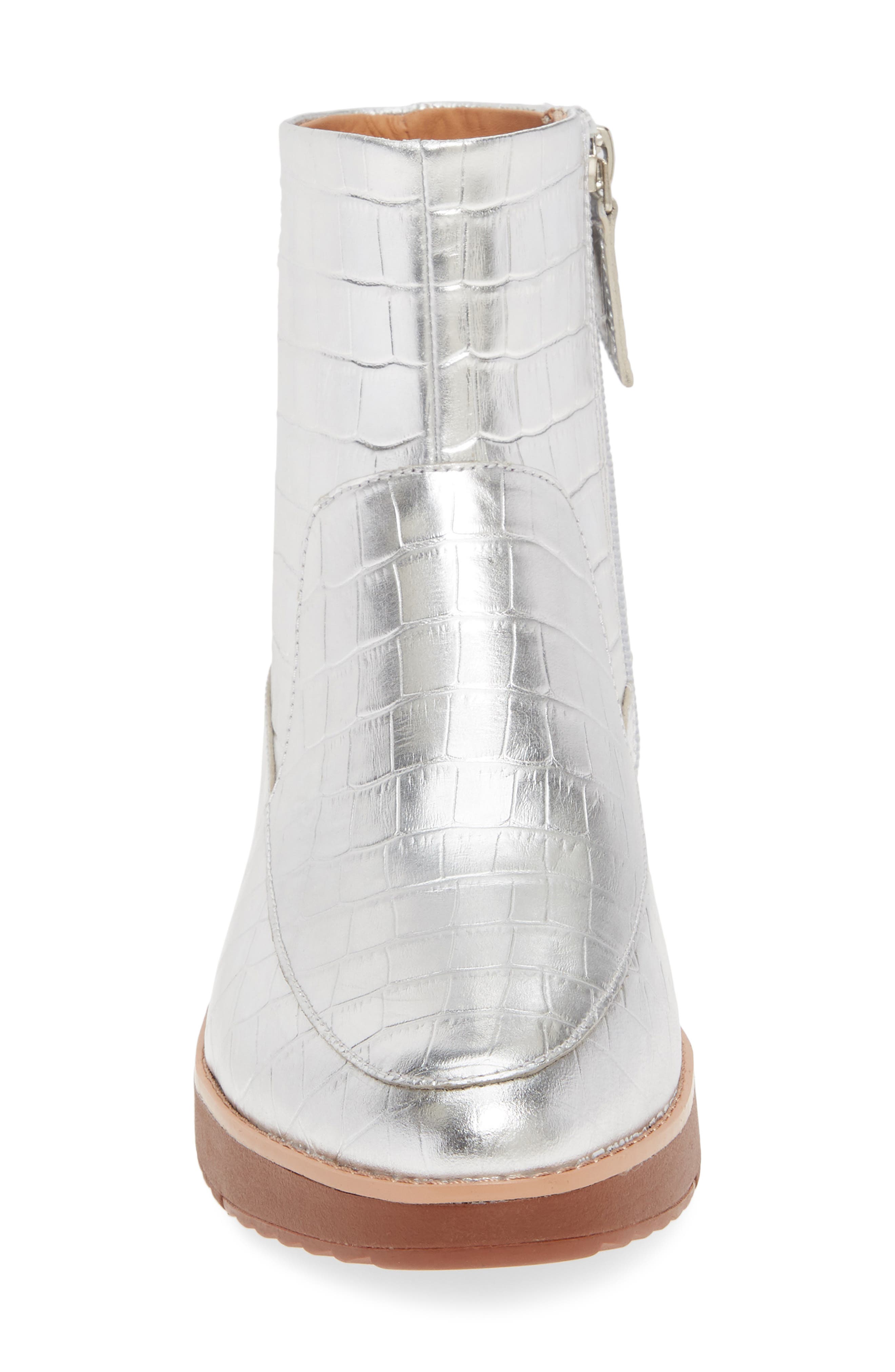 FitFlop Kinbey Croc Embossed Bootie, Alternate, color, 