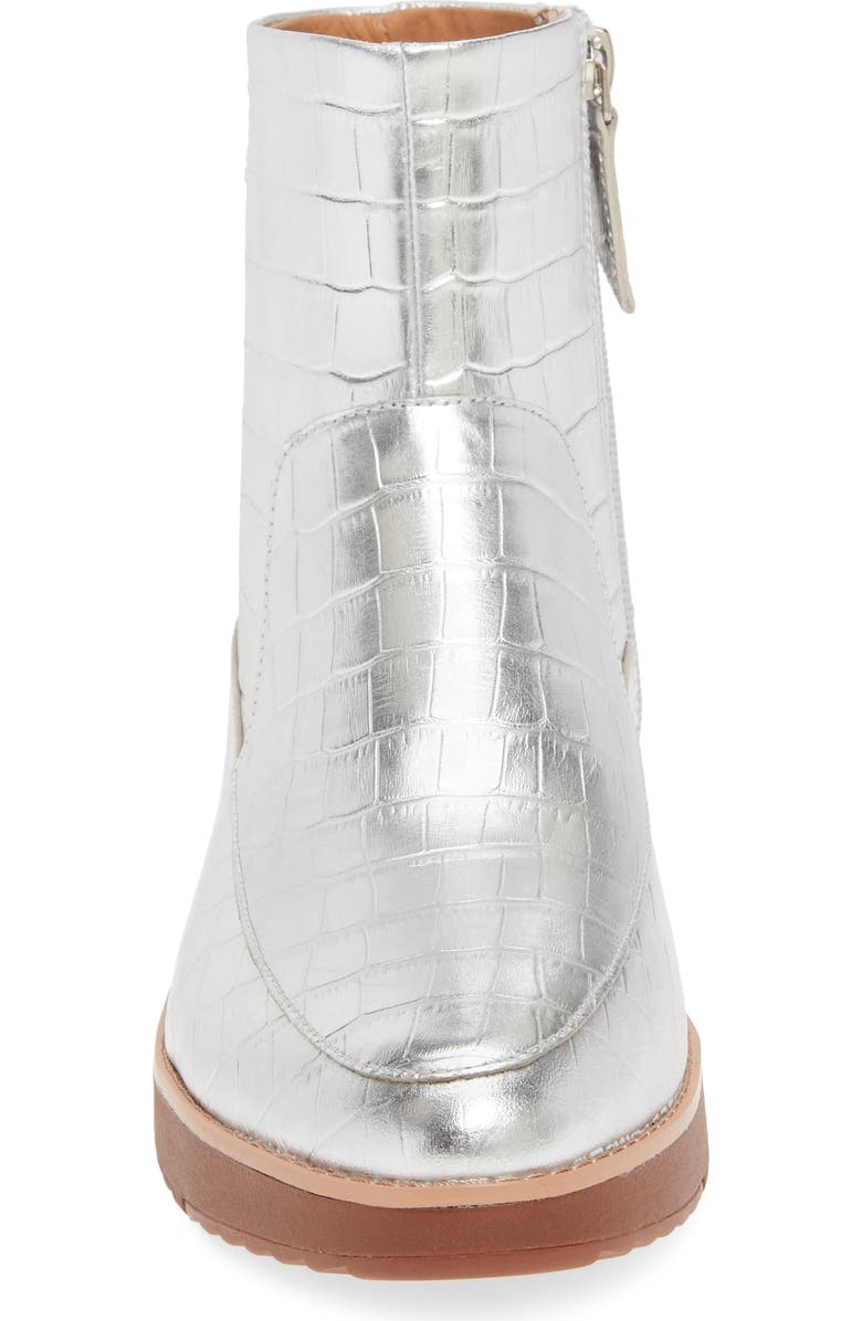 FitFlop Kinbey Croc Embossed Bootie, Alternate, color,