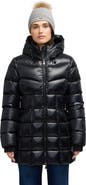 Pajar Women's Zola Box Quilt Mid-Length Puffer with Fixed Hood