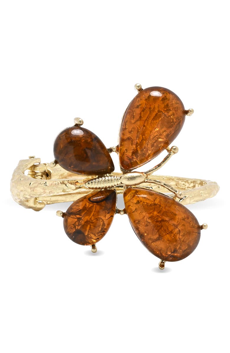EYE CANDY LOS ANGELES Butterfly Hinged Bangle Bracelet, Alternate, color,