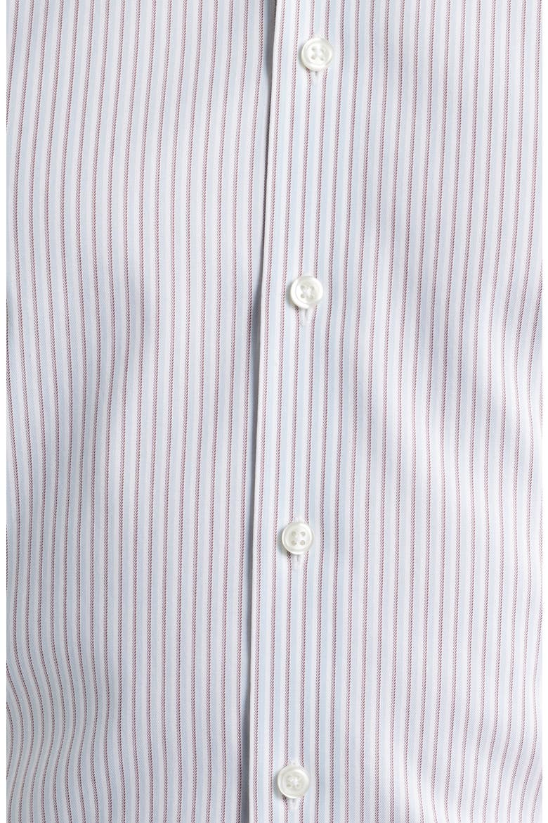 Trim Fit Stripe Premium Performance Twill Dress Shirt, Alternate, color, BLUE- RED TORRES STRIPE