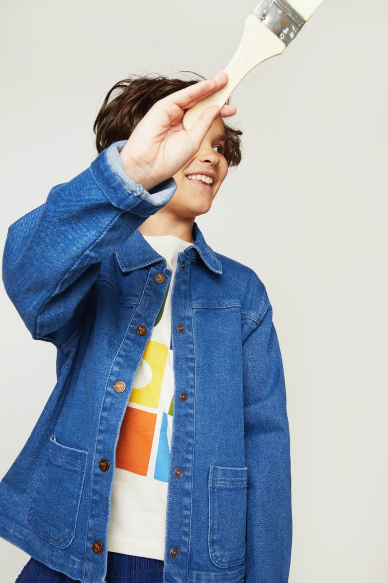 Denim Barn Jacket, Alternate, color, Denim
