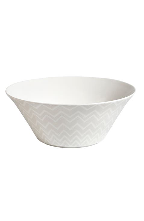 Salad Bowl ZIG ZAG  White diam. 10.5" x 4.3"
