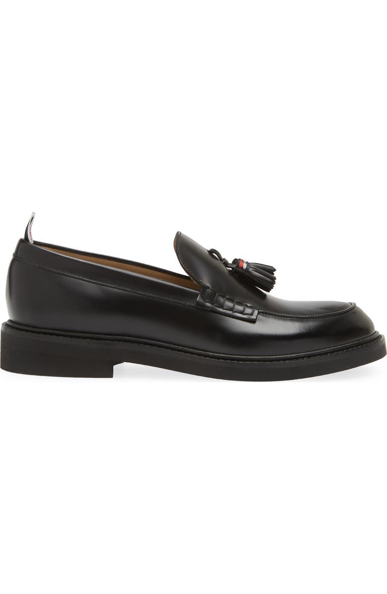 Thom Browne Tassel Apron Toe Loafer, Alternate, color, Black