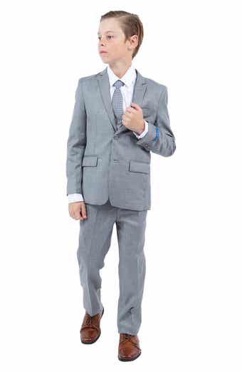 Perry Ellis Kids' Shark Gray Five-Piece Sharkskin Suit