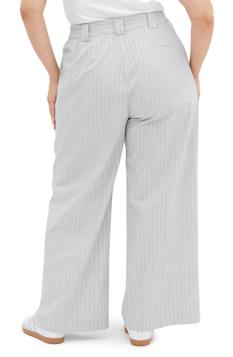 City Chic Jazmin Pants, Alternate, color, Silver Stripe