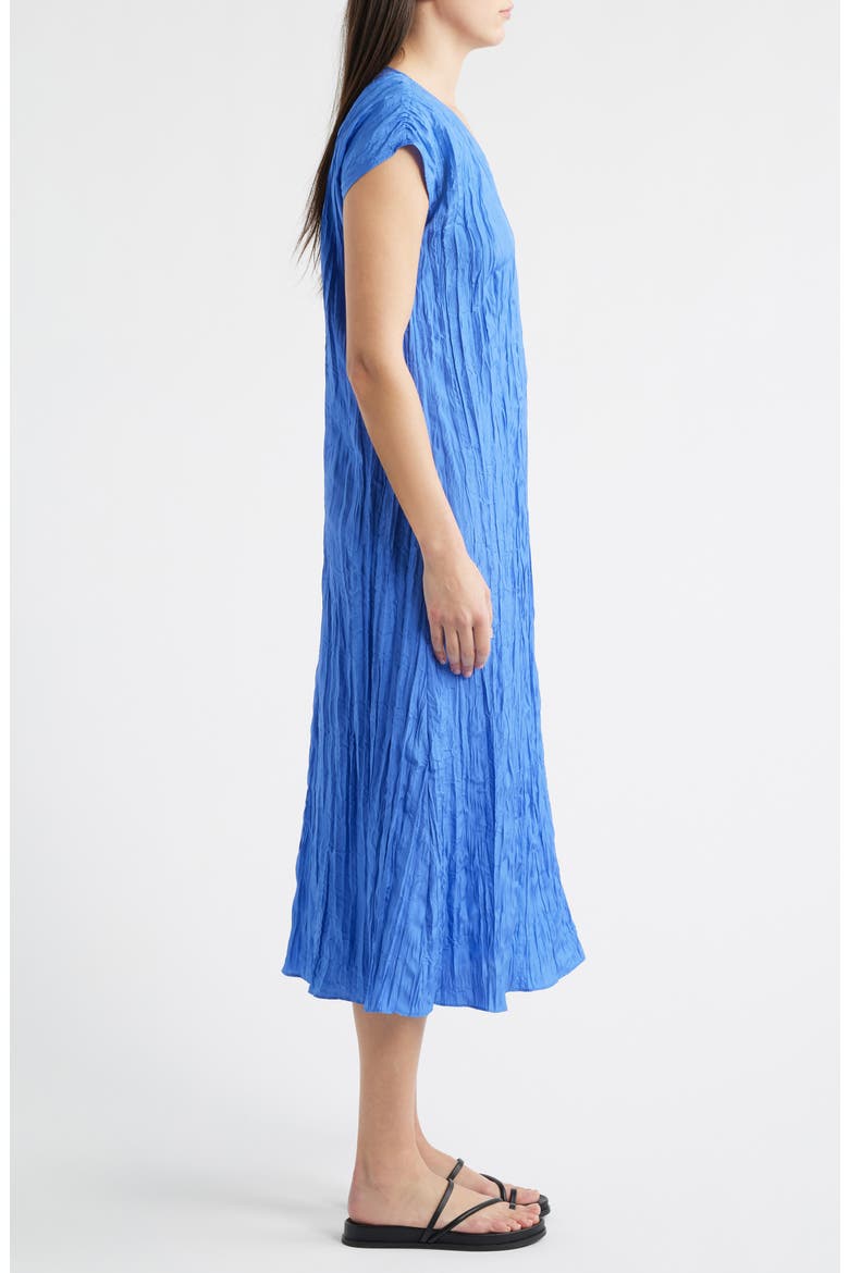 Cap Sleeve Silk Maxi Dress, Alternate, color, BLUE STAR