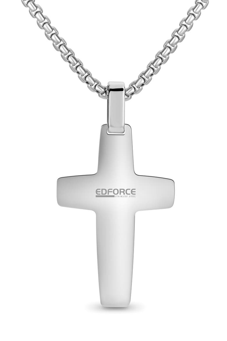 Men's Cross Pendant Necklace, Alternate, color, SILVER