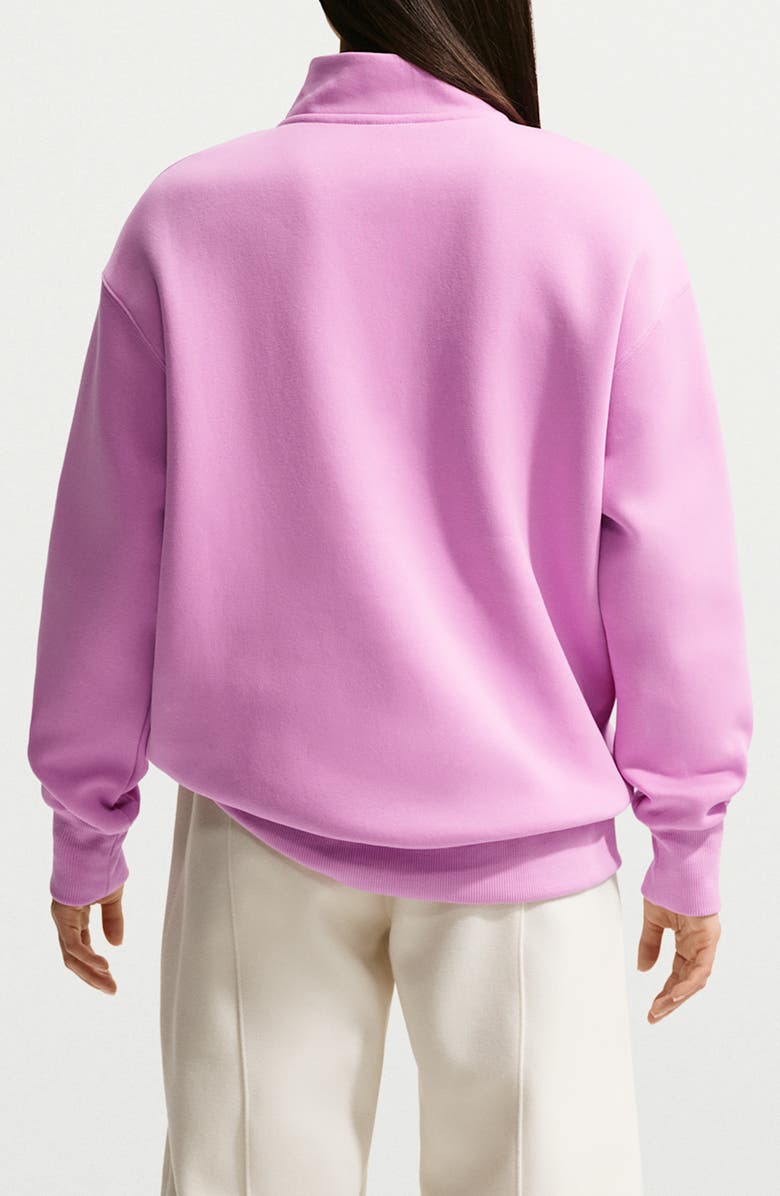 Nike Sportswear Phoenix Oversize Fleece Quarter Zip Top, Alternate, color, 503 Light Magenta/Sail