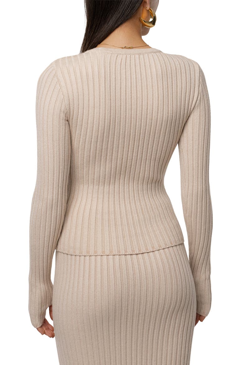 Overcast Ribbed Top, Alternate, color, Stone