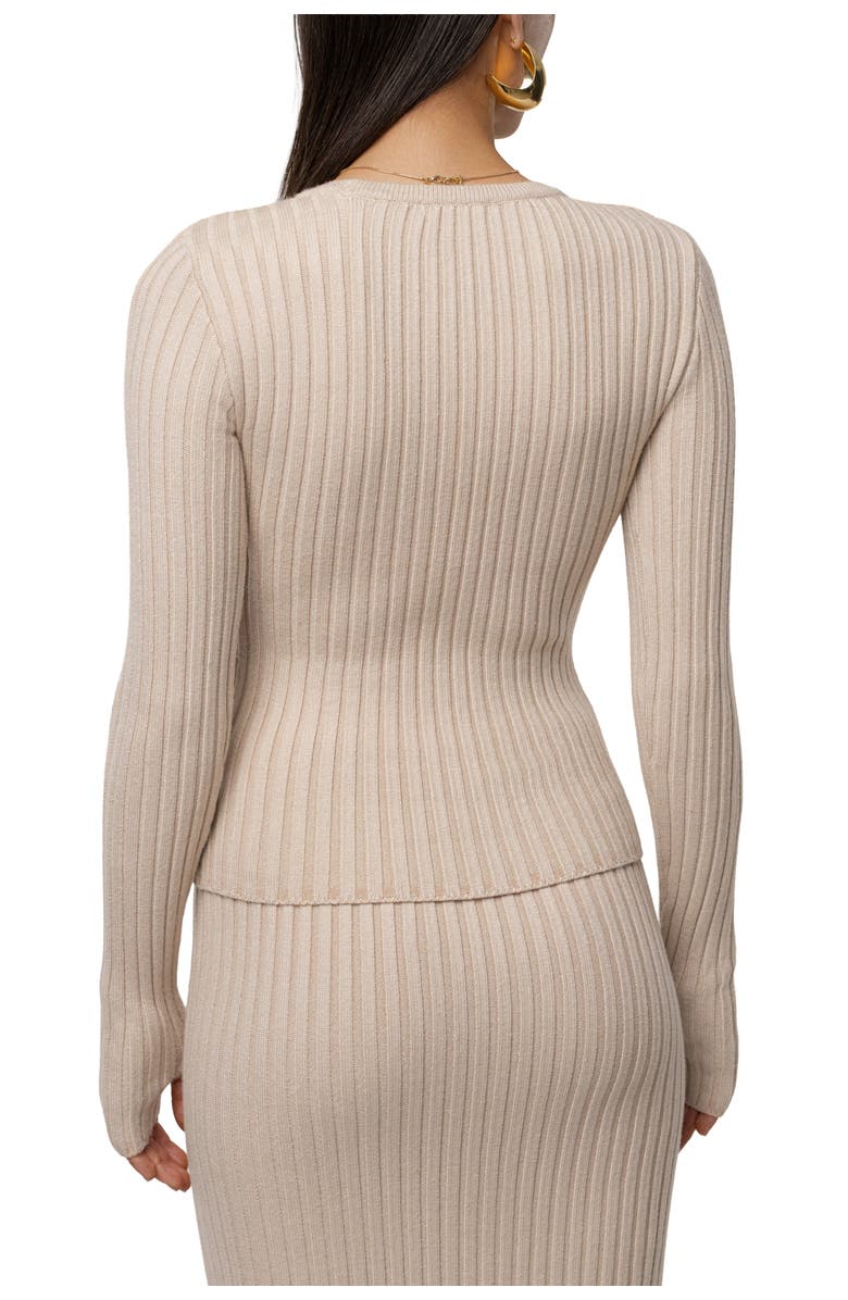JLUXLABEL Overcast Ribbed Top, Alternate, color, Stone