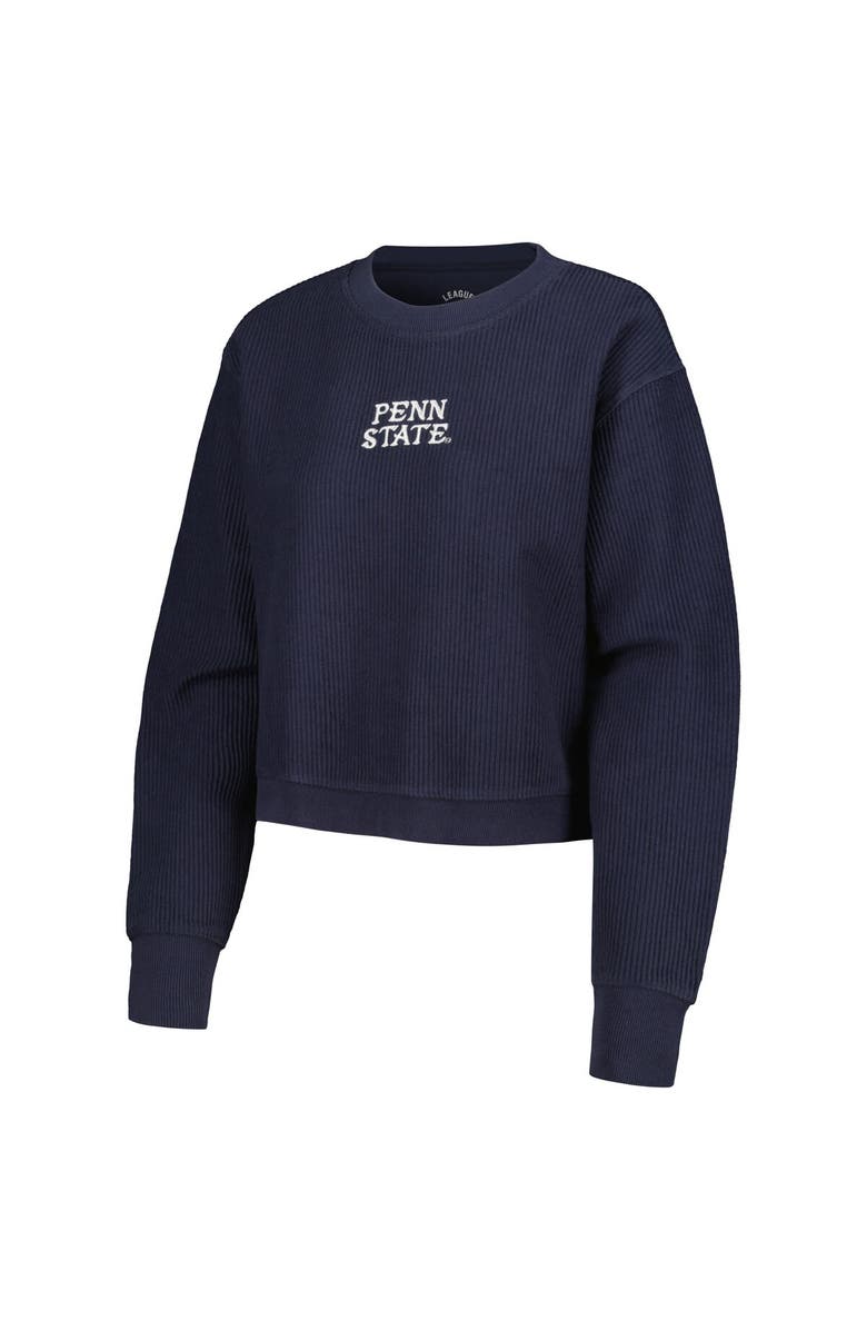 LEAGUE COLLEGIATE WEAR Women's League Collegiate Wear Navy Penn State Nittany Lions Timber Cropped Pullover Sweatshirt, Alternate, color, Navy