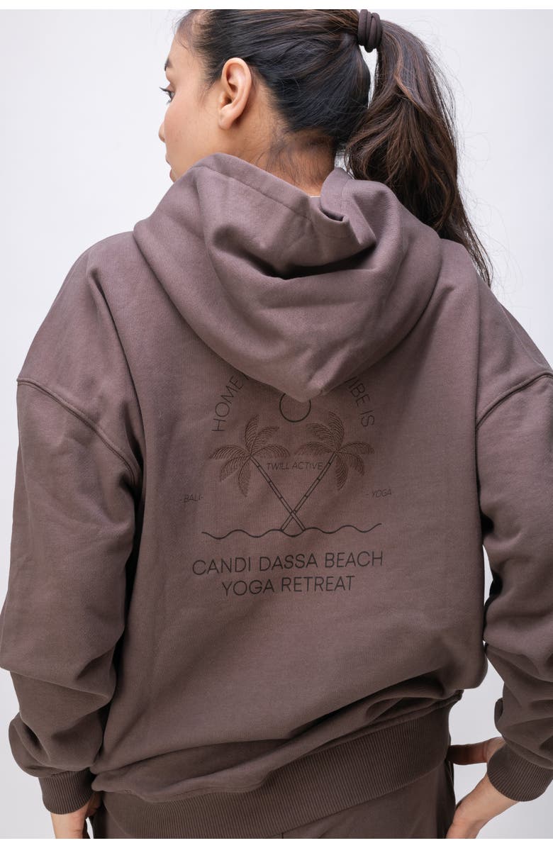 Twill Active Organic Cotton Slogan Hoodie, Alternate, color, 